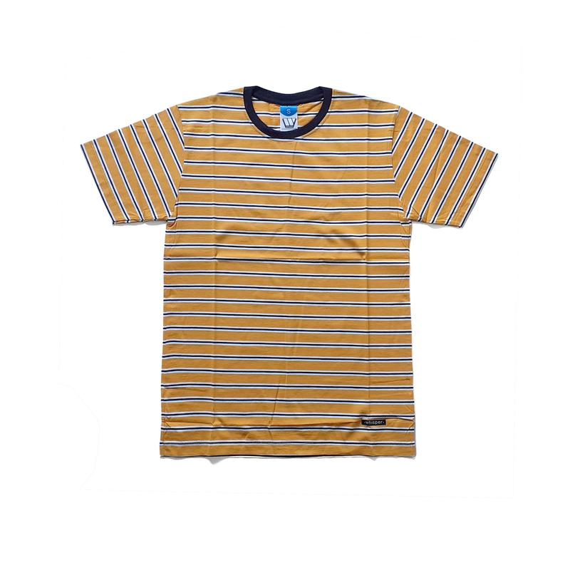KAOS STRIPE KUNING PUTIH HITAM PENDEK & BIG SIZE 0