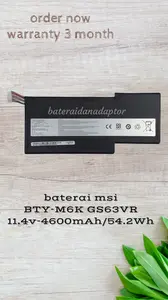 Baterai Msi BTY-M6K GS63VR Original
