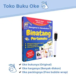 Wipe and Clean Flashcard Mengenal dan Menebalkan Binatang Pertamaku