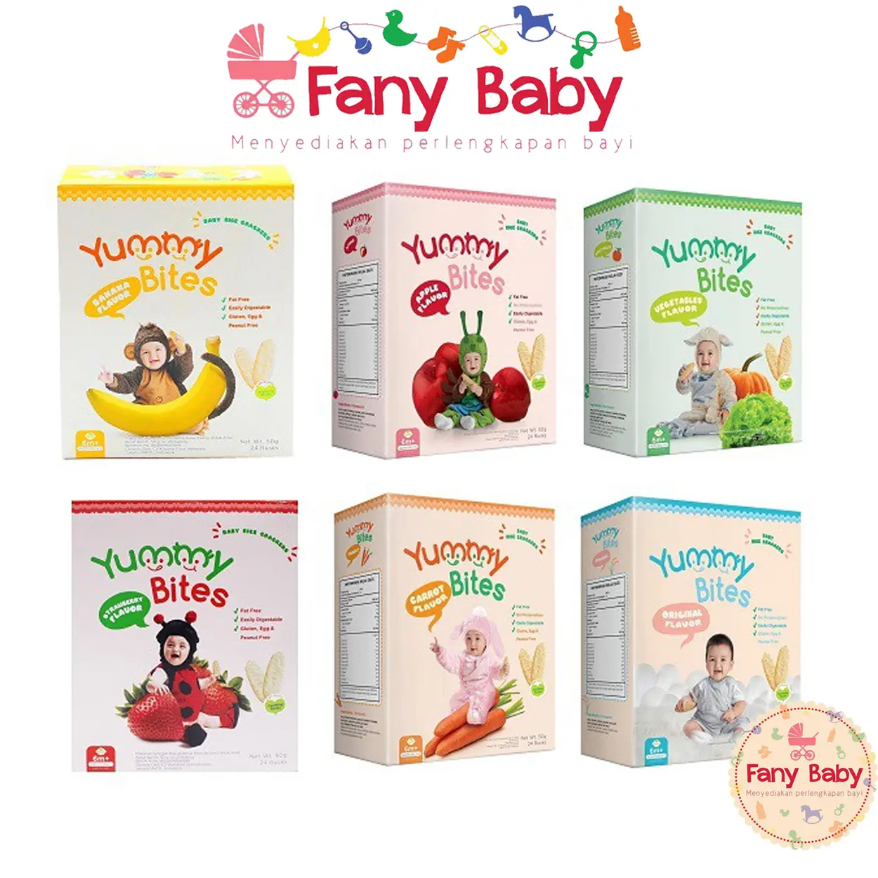 Yummy Bites Rice Crackers Snack Bayi