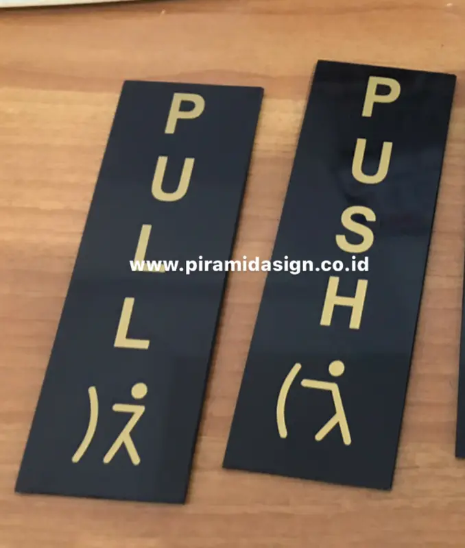 sign push pull 1 set black 1