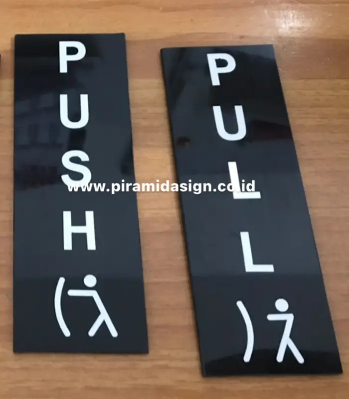 sign push pull 1 set black 0