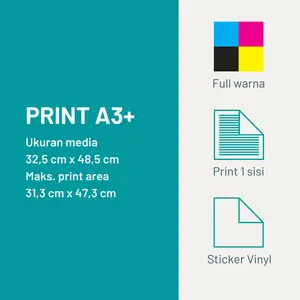 Print Warna A3+, Sticker Vinyl
