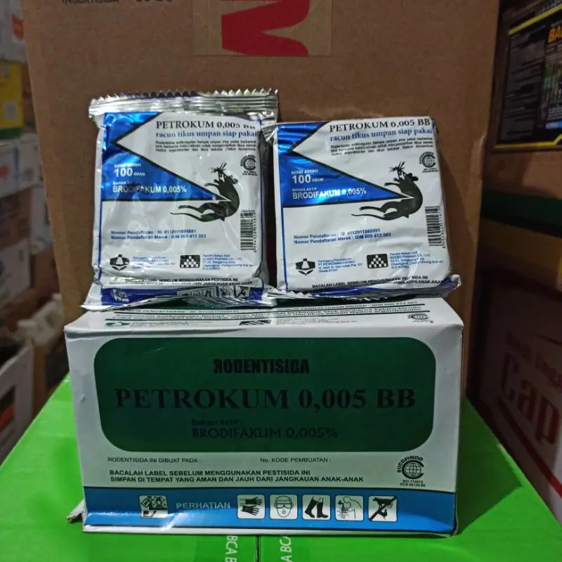 RACUN TIKUS UMPAN SIAP PAKAI RODENTISIDA PETROKUM 0,005 BB 100 GR