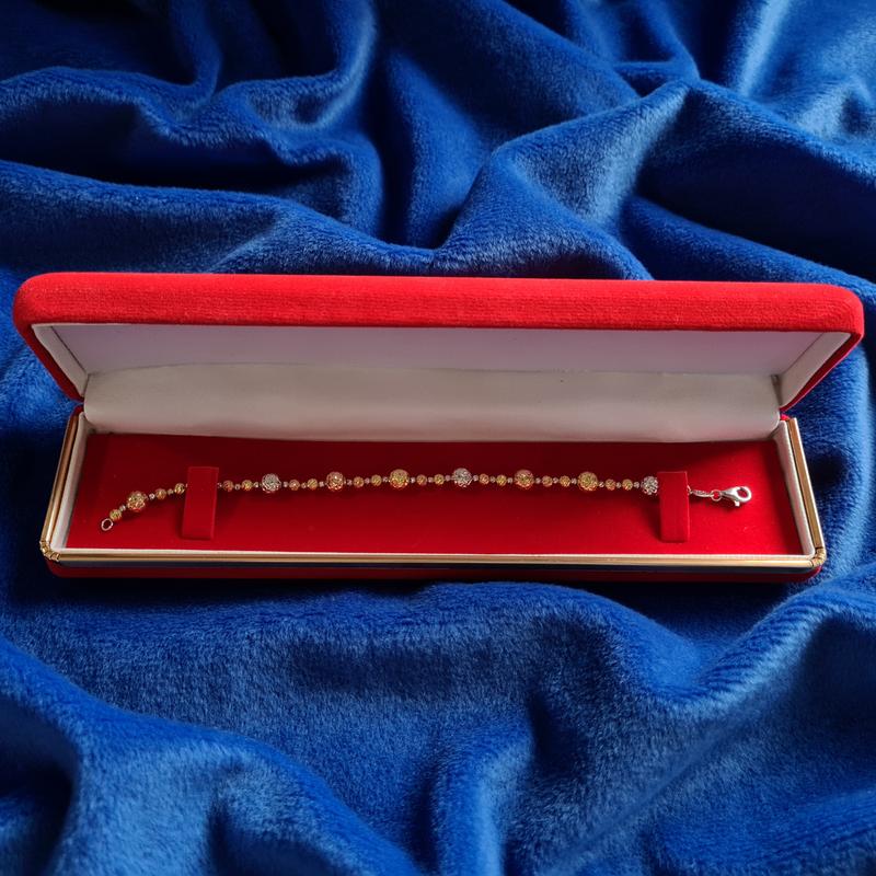 Jewellery Box Kotak Perhiasan Emas Gelang/Kalung Beludru 0