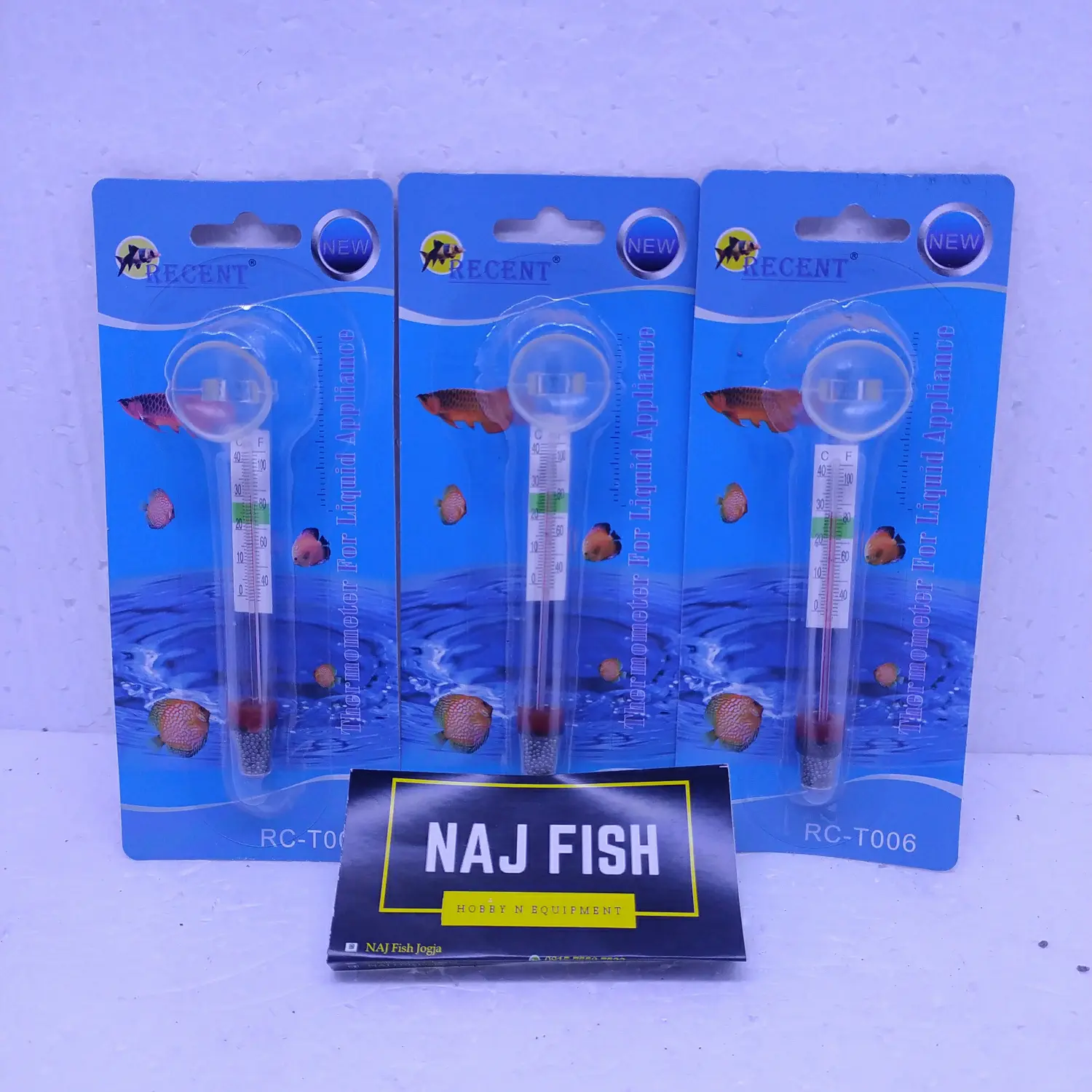 Termometer Akuarium Aquascape Kolam Recent RC T-006 Sangat Akurat Bgt