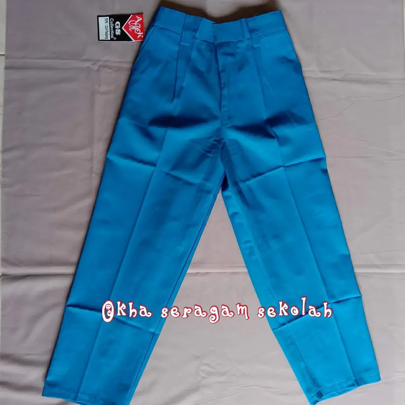 seragam sekolah celana panjang biru MI 1
