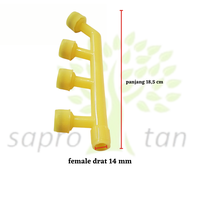Gambar Nozzle plastik kepala 4 four head sprayer manual elektrik yellow 219 dari saprotan Kota Tangerang 2 Tokopedia