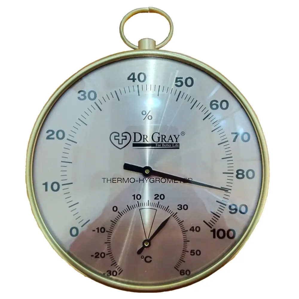 thermometer hygrometer analog 4 inch Thermometer dinding gantung -HG4