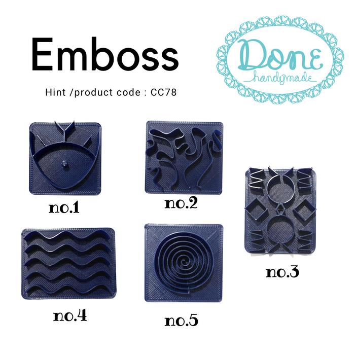 Gambar Emboss clay alat cetak clay alat cekan fondant jewelry emboss cc78 - Nomor 1, 6 cm dari Done Handymade Kota Administrasi Jakarta Barat Tokopedia