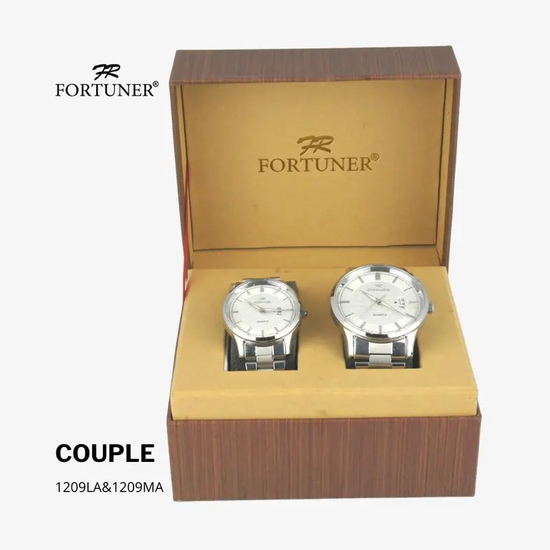 Fortuner Jam Tangan Couple Analog Black Water Resistant Alister 2