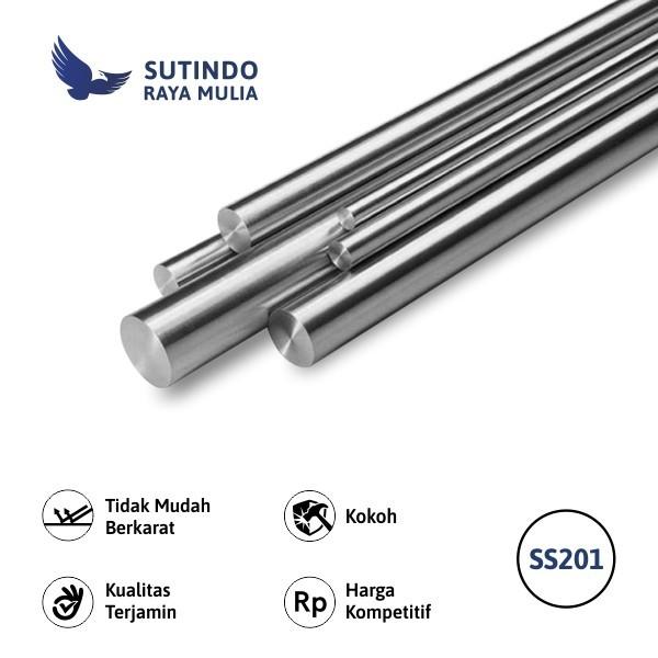Gambar As Stainless Steel SS 201 1/2 In x 6 - 6.35 Meter dari Sutindo Shop Kota Surabaya Tokopedia