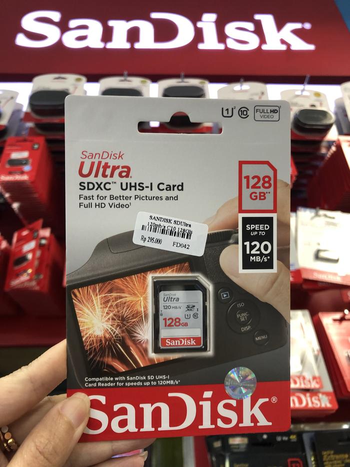 Gambar Sandisk SD Card Ultra Class 10 128GB SDXC Class10 128 GB dari Click & Go Tokopedia Kota Bandung Tokopedia