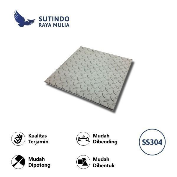 Gambar Plat Stainless Steel 304 Bordes Rata 3MM x 4 X 8 Feet dari Sutindo Shop Kota Surabaya Tokopedia