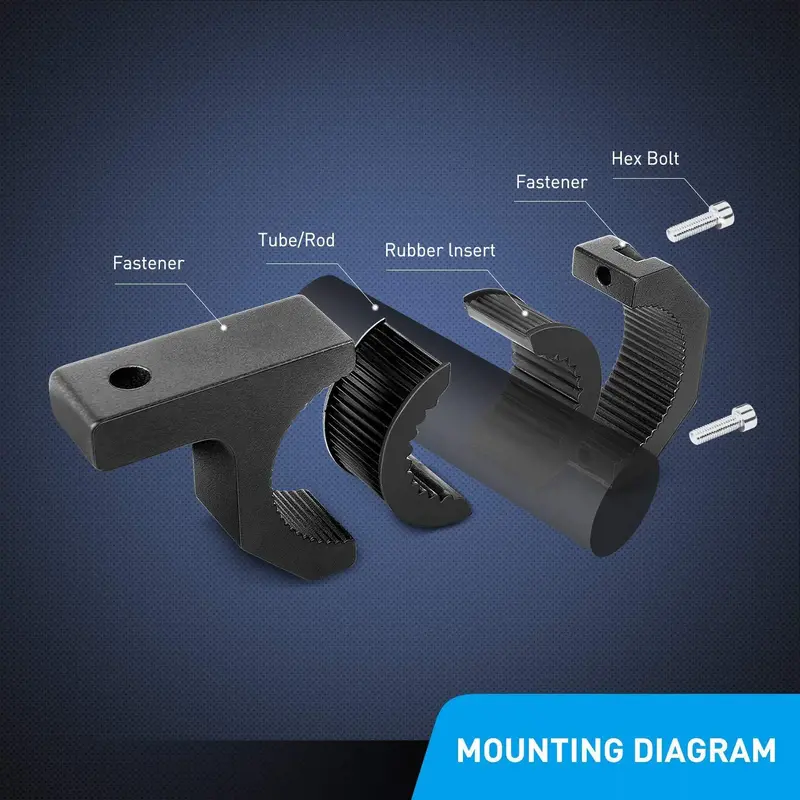 Bracket / Braket Crashbar Jepit Lampu LED Tembak / Sorot Stang Motor 1