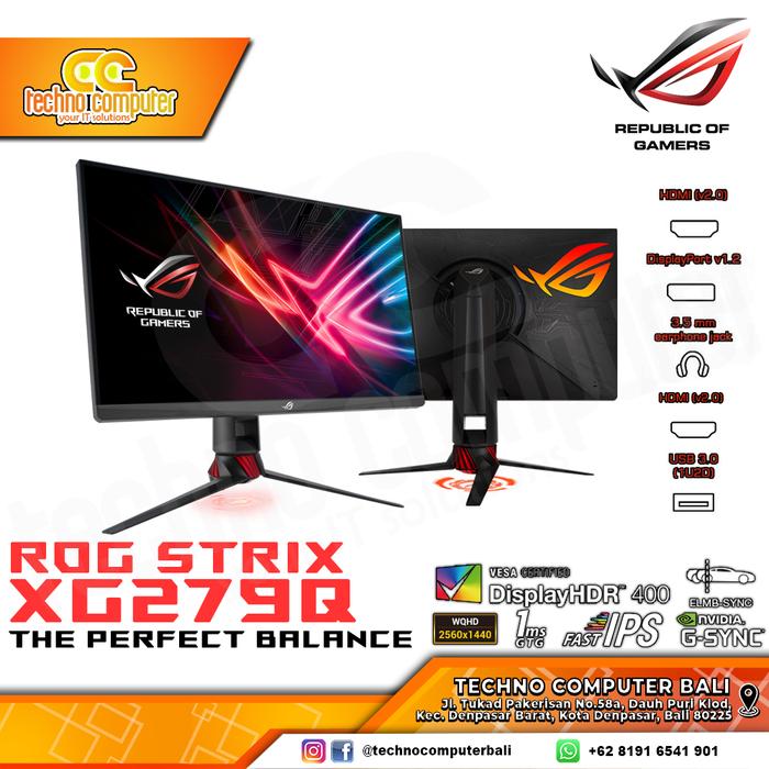 Gambar LED MONITOR ASUS ROG STRIX XG279Q 27inch WQHD IPS 170hz G-Sync dari Techno Computer Bali Kota Denpasar Tokopedia