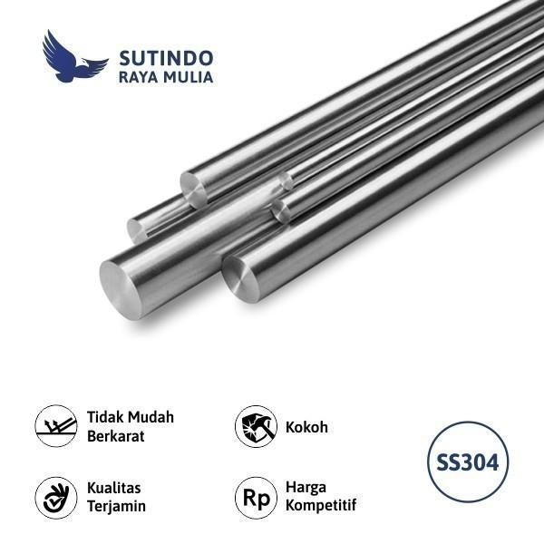 Gambar As Stainless Steel SS 304 4MM x 6 - 6.35 Meter dari Sutindo Shop Kota Surabaya Tokopedia