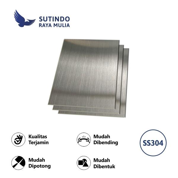 Gambar Plat Stainless Steel 304 Finish HL 1.5MM x 4X8 Feet dari Sutindo Shop Kota Surabaya Tokopedia