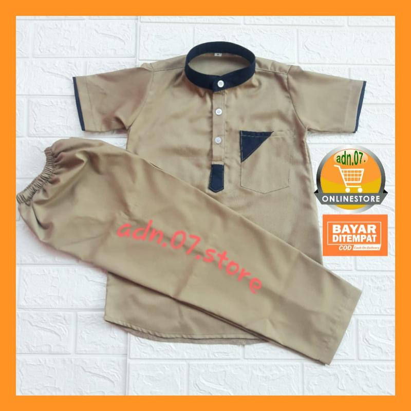 setelan baju koko takwa muslim anak laki laki lengan pendek toyobo 4