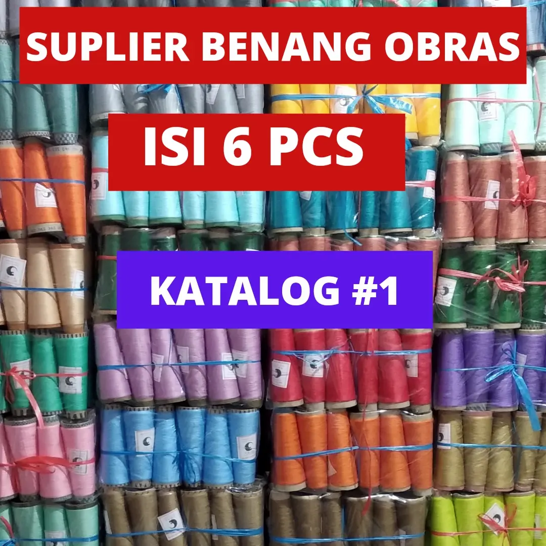 PROMO BENANG OBRAS POLYESTER ISI 6 PCS | BENANG OBRAS MURAH