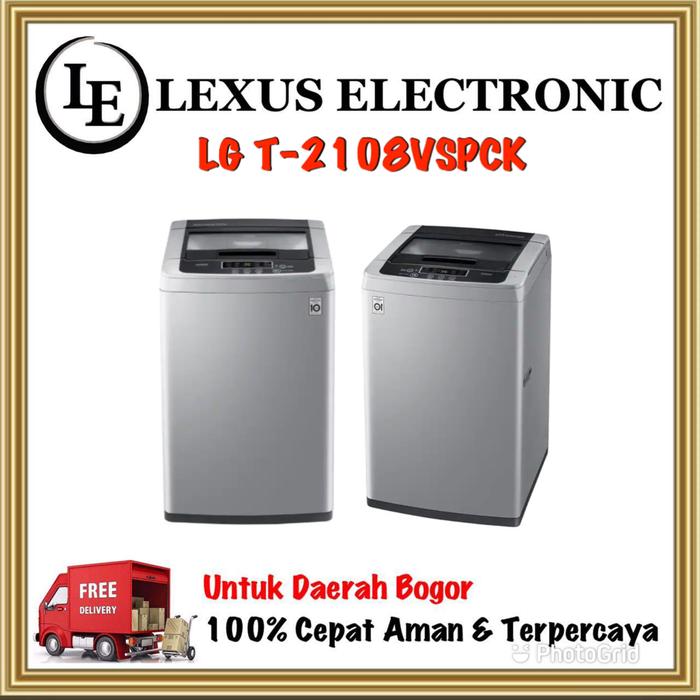 Gambar LG MESIN CUCI TOP LOADING 8 KG | T-2108VSPCK | 2108VSPCK | INVERTER dari lexus electronic mall Kota Bogor Tokopedia