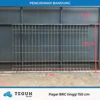 Gambar Pagar BRC tinggi 150 cm dari Teguh tokobesi Kota Bandung 1 Tokopedia