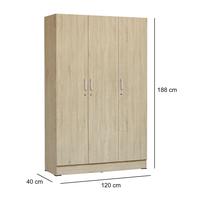 Gambar IDEA Lemari Pakaian Baju Kayu Modern Minimalis - Wanaka 3 Pintu Polos - Sonoma Cream dari Idea Furniture & Home Living Kab. Bogor 5 Tokopedia