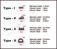 Gambar Door&Window Seal Penutup Celah Pintu jendela Peredam suara rubber seal - Hitam Type E, 2,5 M X 2 BARIS dari sansukarta store Kota Administrasi Jakarta Timur 2 Tokopedia