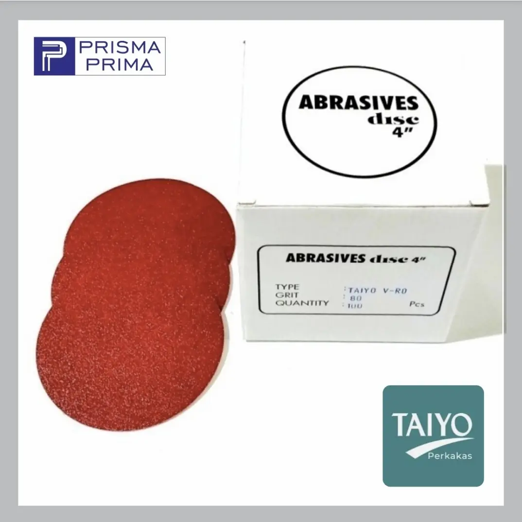 Amplas Bulat Tempel Velcro TAIYO DISC #40 - 400 4 inch Grit
