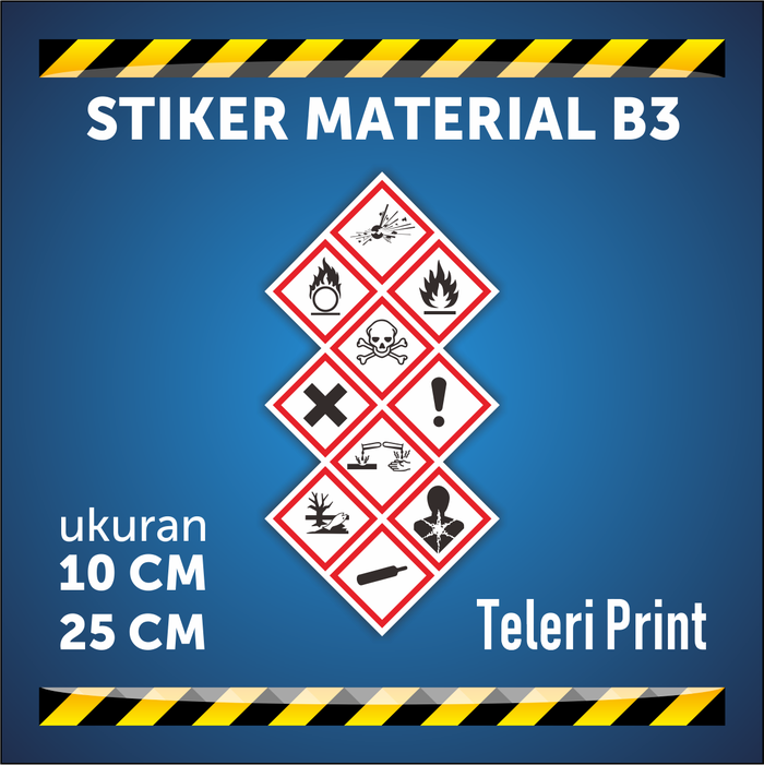 Label B3 Rak Jual Stiker Material B3 ukuran 10 cm dan 25 cm - Kab. Tangerang ...