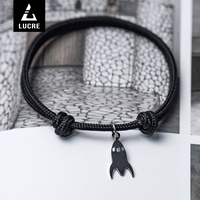 Gambar Lucre Gelang Tali Pria Original - ROCKET | Titanium Anti Karat - Black dari Lucre Jewelry Kota Administrasi Jakarta Timur 3 Tokopedia