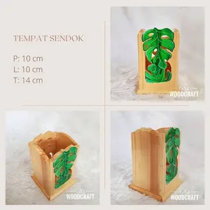 Tempat Sendok dan Garpu [Monstera]