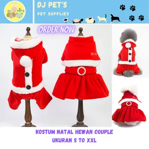 baju natal anjing dan baju natal kucing baju kostum hewan NAT09