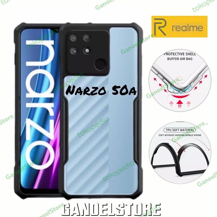 Gambar Case Realme Narzo 50A (2021) Terbaru Shockproof Armor Transparant dari Hugskal Kota Administrasi Jakarta Selatan Tokopedia