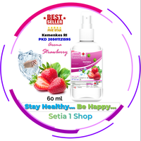 Gambar Hand Sanitizer 60ml Cair/Spray Pink Strawberry Kemenkes RI Alco 70% dari setia1.shop Kab. Tangerang 1 Tokopedia