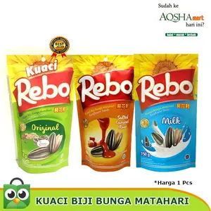 REBO KUACI BIJI BUNGA MATAHARI ORIGINAL SUNFLOWER SEEDS CARAMEL KWACI
