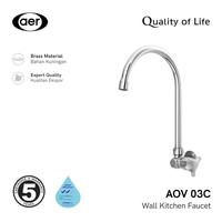 Gambar AER Kran Air Dapur Kuningan Angsa / Brass Kitchen Wall Faucet AOV 03C dari Sutindo Shop Kota Surabaya 1 Tokopedia