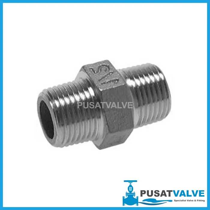 Double nepel Reduce 1/2"NPT x 3/4"NPT 0