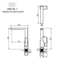 Gambar AER Kran Dapur Panas dingin-Keran Air Kuningan-Mixer Faucet SAH KL1 dari Sutindo Shop Kota Surabaya 2 Tokopedia