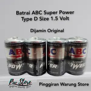 batrai batre Abc Super Power isi 2 Type D/R20 1.5 Volt Original