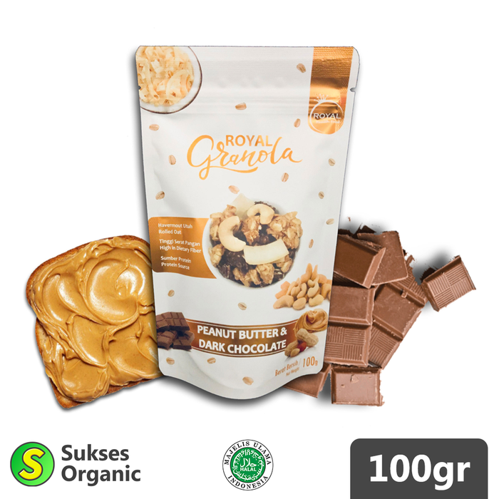 Gambar ROYAL Granola Whole Grain 100gr - Peanut Butter dari Sukses Organic Kota Tangerang Selatan 3 Tokopedia