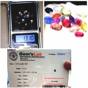 Natural Blue Sapphire & Ruby Ceylon 13.1ct No Heat Certified