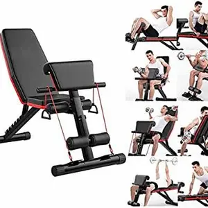 Kursi gym fitnes adjustable press sit up bench dumbell stoll