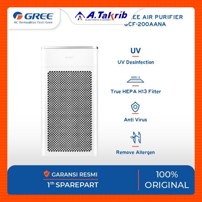 Gambar GREE AIR PURIFIER GCF200AANA / GCF-200AANA dari Atakrib Elektronik Yogyakarta Kab. Sleman Tokopedia
