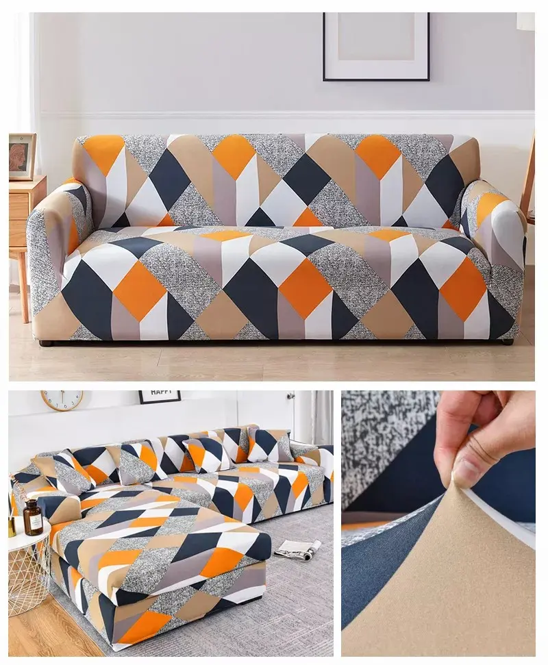 Elastic Sofa Cover Pattern / Sarung Penutup Sofa Elastis Stretch Corak