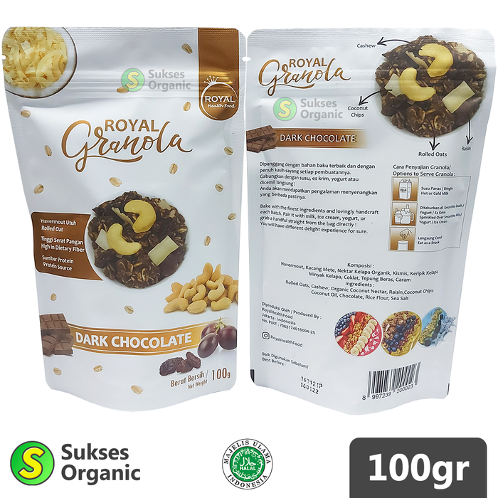 Gambar ROYAL Granola Whole Grain 100gr - Peanut Butter dari Sukses Organic Kota Tangerang Selatan 5 Tokopedia