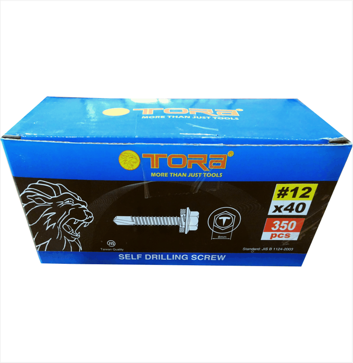 Gambar TORA Baut Ruping - Roofing Self Drilling Screw 12 x 40 mm - BOX dari Tora Official Shop Kab. Bandung Tokopedia