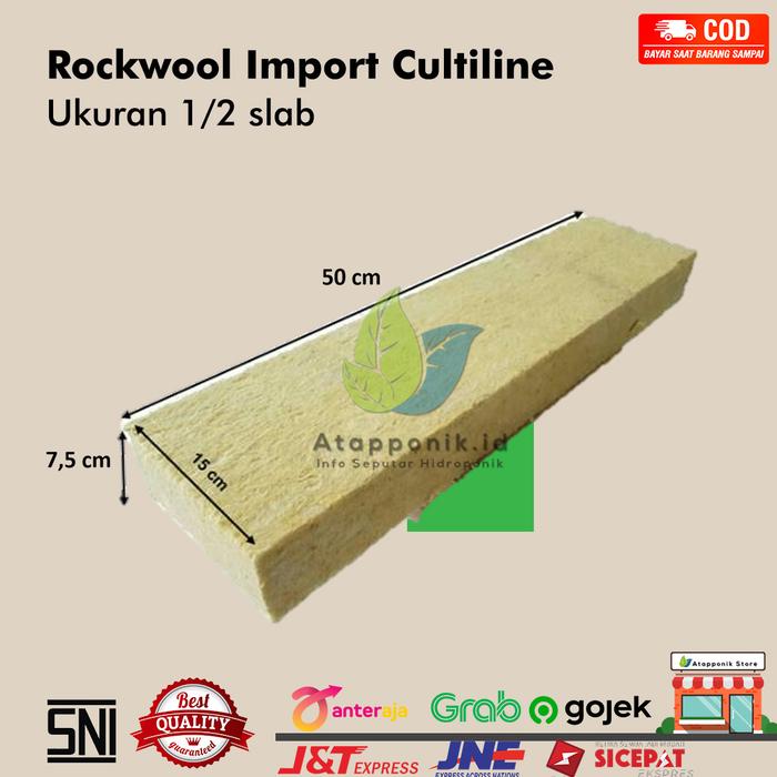 Gambar rockwool 1/2 slab cultilene dari Atapponik Store Kota Surabaya Tokopedia
