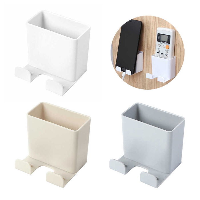 Gambar Rak Remote Tv & Handphone - Rak Tempel Dinding - Abu-abu dari Aurel Babyshop Kota Tangerang Selatan Tokopedia