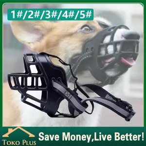 Penutup Mulut Anjing Dog Muzzle Brongsong Brungus Anti Bark Bite